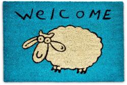 Relaxdays Covoraș de ușă Relaxdays cu model de cocos, WELCOME Sheep, albastru (10019550) Covor