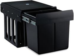 Relaxdays Coș de gunoi încorporat Relaxdays cu 3 compartimente, negru (10049263) Cos de gunoi