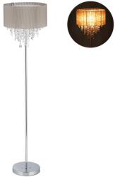 Relaxdays Lampă de podea Relaxdays din organza și cristal (10045726)