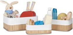 Relaxdays Set de 3 coșuri de depozitare pentru baie Relaxdays (10036700)