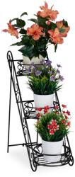 Relaxdays Suport metalic pentru flori Relaxdays, negru (10029881)