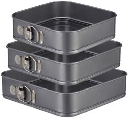 Relaxdays Tavă pătrată cu arc Relaxdays, set de 3 (10042469)