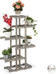 Relaxdays Raft de flori din lemn Relaxdays cu 5 niveluri (10033771)