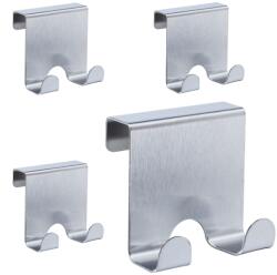 Relaxdays Cârlige de ușă din oțel inoxidabil Relaxdays, set de 4 (10055171) Agatator cuier