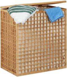 Relaxdays Coș de rufe Relaxdays din bambus cu 2 compartimente (10022548)