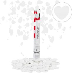 Relaxdays Confetti de petrecere 40 cm Inimioare Albe (10037689)