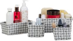 Relaxdays Coș de depozitare Relaxdays, set 4 piese, țesut (10036839)