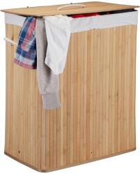 Relaxdays Coș de rufe Relaxdays din bambus cu 2 compartimente (10038305)