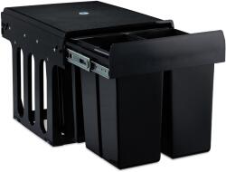 Relaxdays Coș de gunoi încorporat Relaxdays, negru, 4 x 8 l (10049274) Cos de gunoi