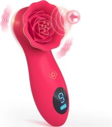 Passion Labs Stimulator Rosa Clit Stim, 9 Moduri Vibratii-Pulsatii, Ecran LCD, Silicon, USB, Rosu, Passion Labs Vibrator