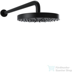 Bugnatese 20 cm-es fejzuhany 32 cm-es zuhanykarral, matt fekete 79848NE (79848NE)