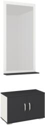haaus Pantofar cu Oglinda Como, Antracit/Alb, L 66 cm (914790)