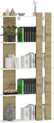 haaus Biblioteca Elmo, 5 Polite, Alb/Stejar Artisan, 80 x 20 x 160 cm (924720)