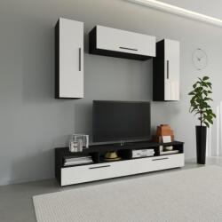 haaus Living Kos V18, Negru/Alb Lucios, MDF, L 190 cm (921903)