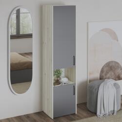 haaus Dulap Malmo, 2 Usi, cu spatiu, Stejar Alb/Antracit, 50 x 42 x 200 cm (922917)