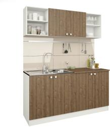 haaus Set Bucatarie Sena, Stejar Bronz/Alb, L 160 cm (911263)