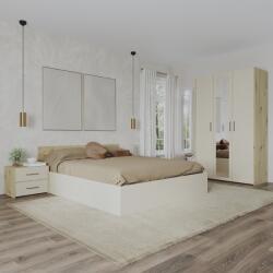 haaus Set dormitor Malmo V3, Pat 200 x 160 cm, Stejar Artisan/Argila (923648)