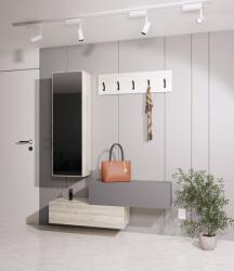 haaus Cuier Diego, Stejar Alb/Antracit, 140 x 28 x 180 cm (927011)