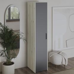 haaus Dulap Malmo, 1 Usa, cu polite, Stejar Alb/Antracit, 42 x 52 x 200 cm (922856)