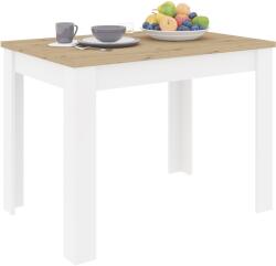 haaus Masa bucatarie Zeta, Stejar Artisan/Alb, 102 x 69 x 75 cm (924669)