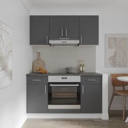 haaus Set Bucatarie Karo V5, Antracit/Alb, Blat Thermo 28 mm, L 140 cm (919931)