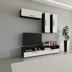haaus Living Kos V10, Negru/Alb Lucios, MDF, L 190 cm (921828)