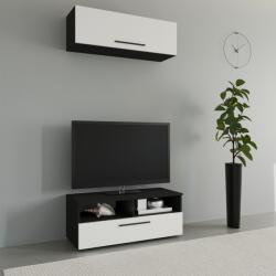 haaus Living Kos V11, Negru/Alb Lucios, MDF, L 95 cm (921835)