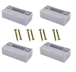 haaus Set 4 Picioare Dreptunghiulare, Plastic, L 85 x l 40 x H 25 mm (918231)