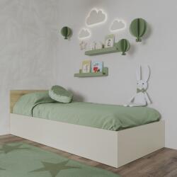 haaus Pat Malmo, 200 x 90 cm, saltea spuma inclusa, Stejar Artisan/Argila (925116)