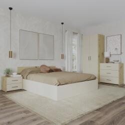 haaus Set dormitor Malmo V2, Pat 200 x 140 cm, Stejar Artisan/Argila (923440)