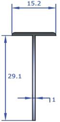 haaus Profil Imbinare Blat, Aluminiu, 28 mm (917661)