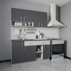 haaus Set Bucatarie Berna, Antracit/Alb, L 140 cm (920418)