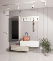 haaus Cuier Diego, Stejar Alb/Alb, 140 x 28 x 180 cm (927035)