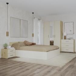 haaus Set dormitor Malmo V4, Pat 200 x 160 cm, Stejar Artisan/Argila (923655)