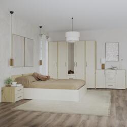 haaus Set dormitor Malmo V9, Pat 200 x 160 cm, Stejar Artisan/Argila (923709)