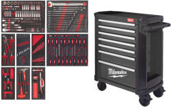 Milwaukee TOOLGUARD 30" felszerelt szerszámkocsi 7 fiókos 206 részes - grafitszürke | 4932500744 (4932500744)