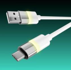 AVAX CB313 GLOWY USB-A - USB-C gyorstöltő kábel 18W 2m fehér (CB313)