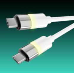 AVAX CB316 GLOWY USB-C - USB-C gyorstöltő kábel 60W 1m fehér (CB316)
