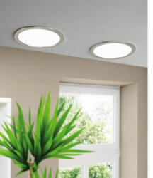 EGLO LED panel , süllyesztett , 16.5W , CCT , dimmelhető , 21.6 cm , kerek , matt nikkel , IP44 , EGLO Connect. Z , Zigbee , FUEVA-Z , 98844