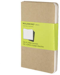 Moleskine QP413 Cahier softcover plain notebook 9x14 cm 3pcs (7500092001)