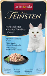 Animonda Vom Feinsten Pouch csirkefilés és fehér tonhalas alutasakos macskaeledel szószban (18 x 50 g) 900gr