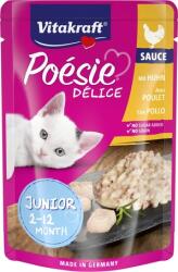 Vitakraft Poésie Délice Junior Chicken szószos eledel macskáknak alutasakban (23 x 85 g) 1.96kg