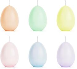 PartyDeco 6 db-os gyertyakészlet, húsvéti tojás, tarka, 7cm (malinoweskarby_5900779124479)