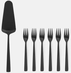 Ambition Prato süteményes villa és tortalapát szett 7 részes fekete (43393)