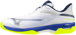 Mizuno Wave Exceed Court Clay M White/Dazzling Blue/Lightning Férfiteniszcipő EUR 44, 5