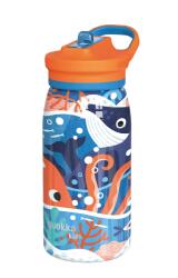 QUOKKA termosz szívószállal, Pop Kids 445 ml Ocean
