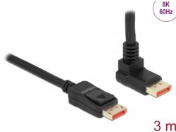 Delock DisplayPort 1.4 Összekötő Fekete 3m 87056 (87056)