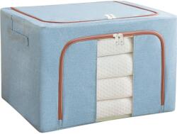 Flippy Összecsukható tárolódoboz, Flippy, Cipzárral, 100 L, Textil, 60x42x40 cm, Világoskék (123550)