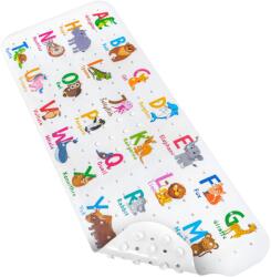 FizioTab Fürdőszőnyeg, csúszásgátló, FizioTab®, 100×40 cm, Ábécé (AlphabetBathMat)