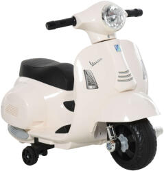 HomCom Vespa Elektromos Motorkerékpár Gyerekeknek, , 18-36 Hónapos Korig, 66, 5 x 38 x 52 cm, Fehér